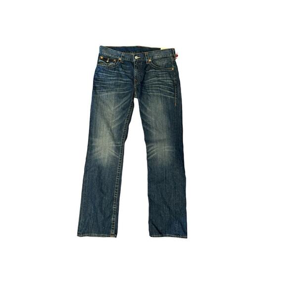 TRUE RELIGION NEW Ricky Relaxed Straights Men’s Jeans Size 36 X 35 Medium Wash - Picture 2 of 11